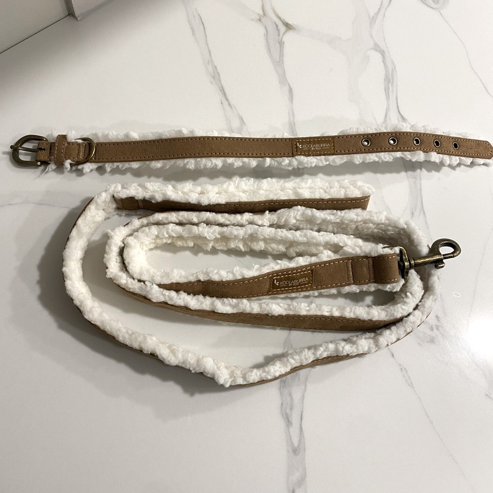 Kookaburra by UGG Pet Faux Suede Collar, Leash